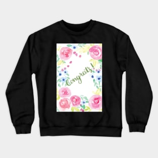 Congrats Watercolor Card | Greeting cards Crewneck Sweatshirt